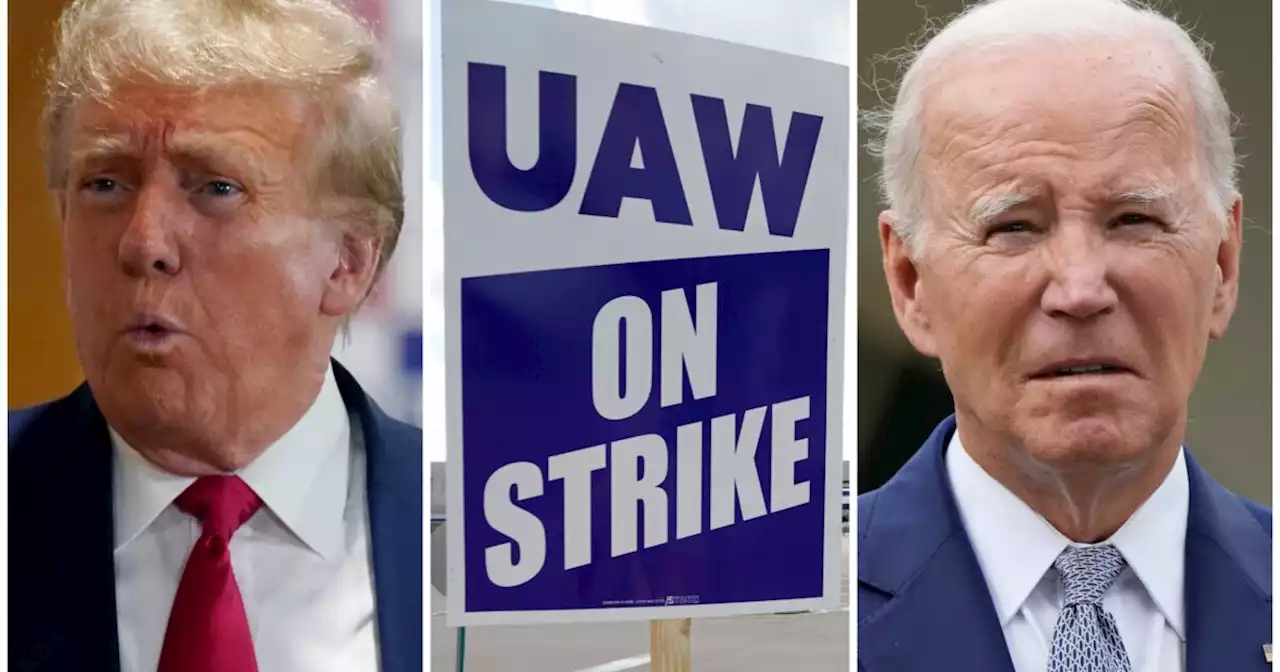 Trump bashes Biden's 'indefensible' electric vehicle mandate as president heads to picket line with UAW strikers