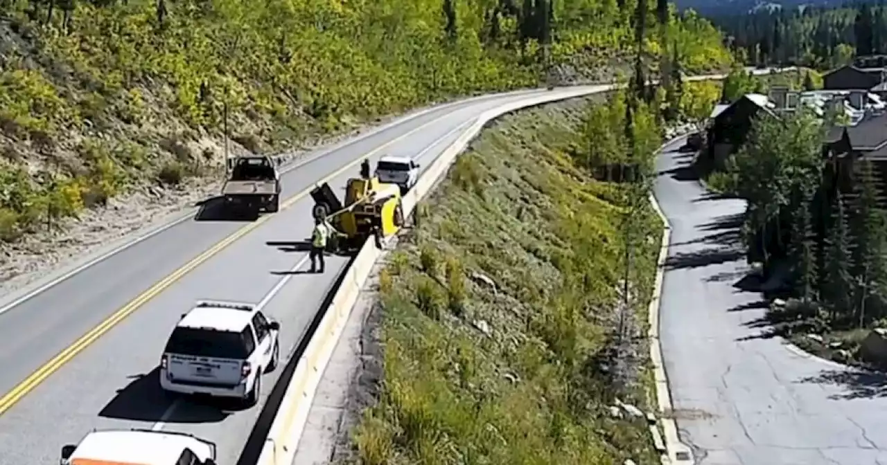 Street sweeper rollover shuts down Big Cottonwood Canyon traffic