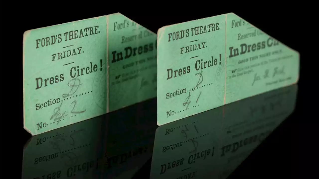 Tickets to Ford's Theatre on night of Lincoln's assassination sell for $262K at auction