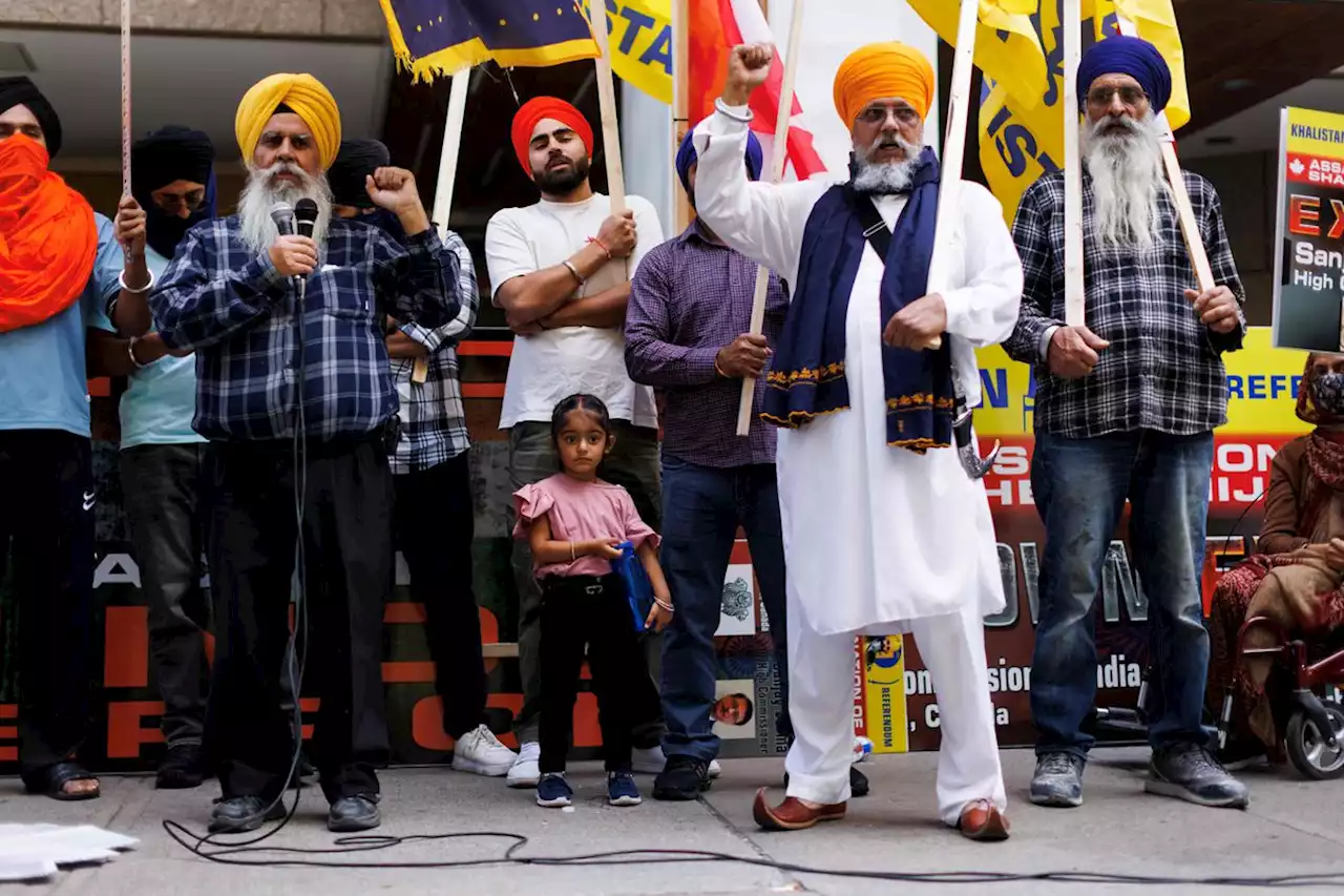 Canadian Sikhs stage protests against Indian government over killing of Sikh activist