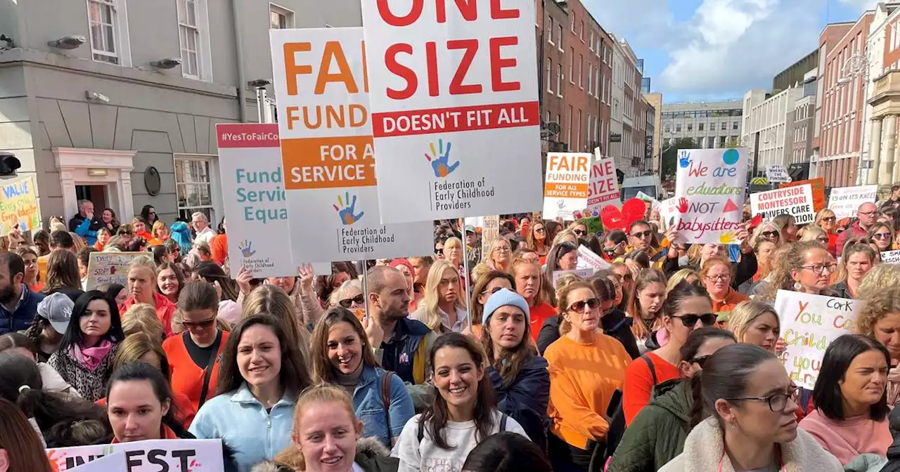 Varadkar says strike by childcare providers ‘unwarranted and is causing great inconvenience’