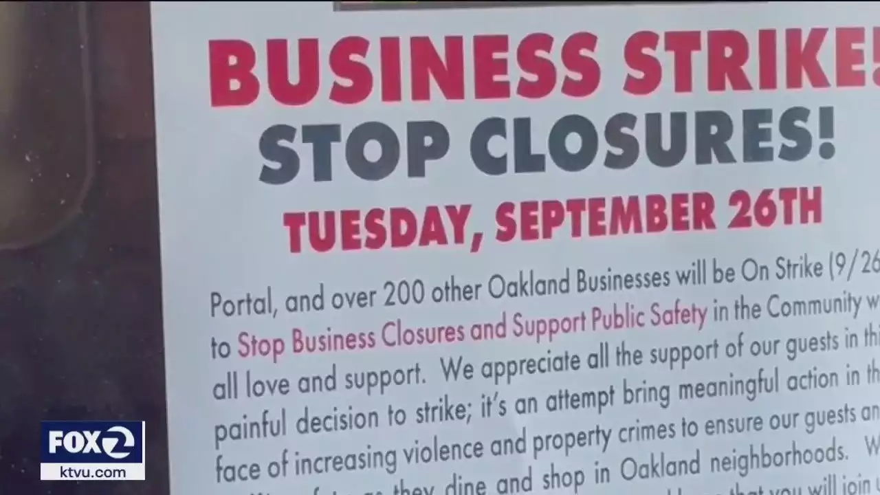 Oakland businesses to go on strike Tuesday over crime