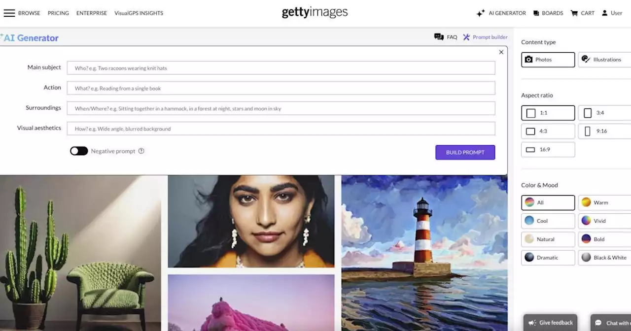 Getty Images lanza generador de imágenes con inteligencia artificial