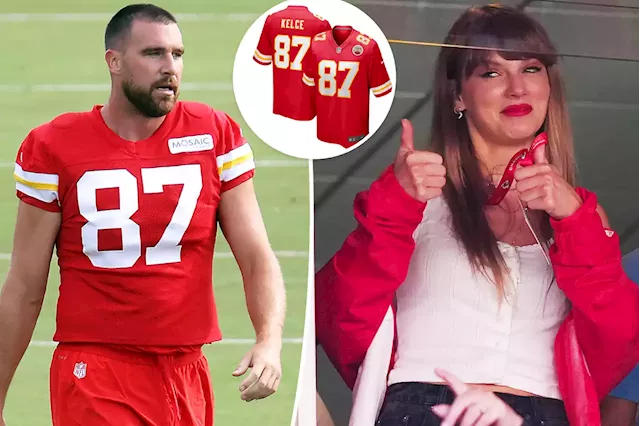 Travis Kelce jersey sales spike nearly 400 percent in wake of Taylor Swift;  Get it here 