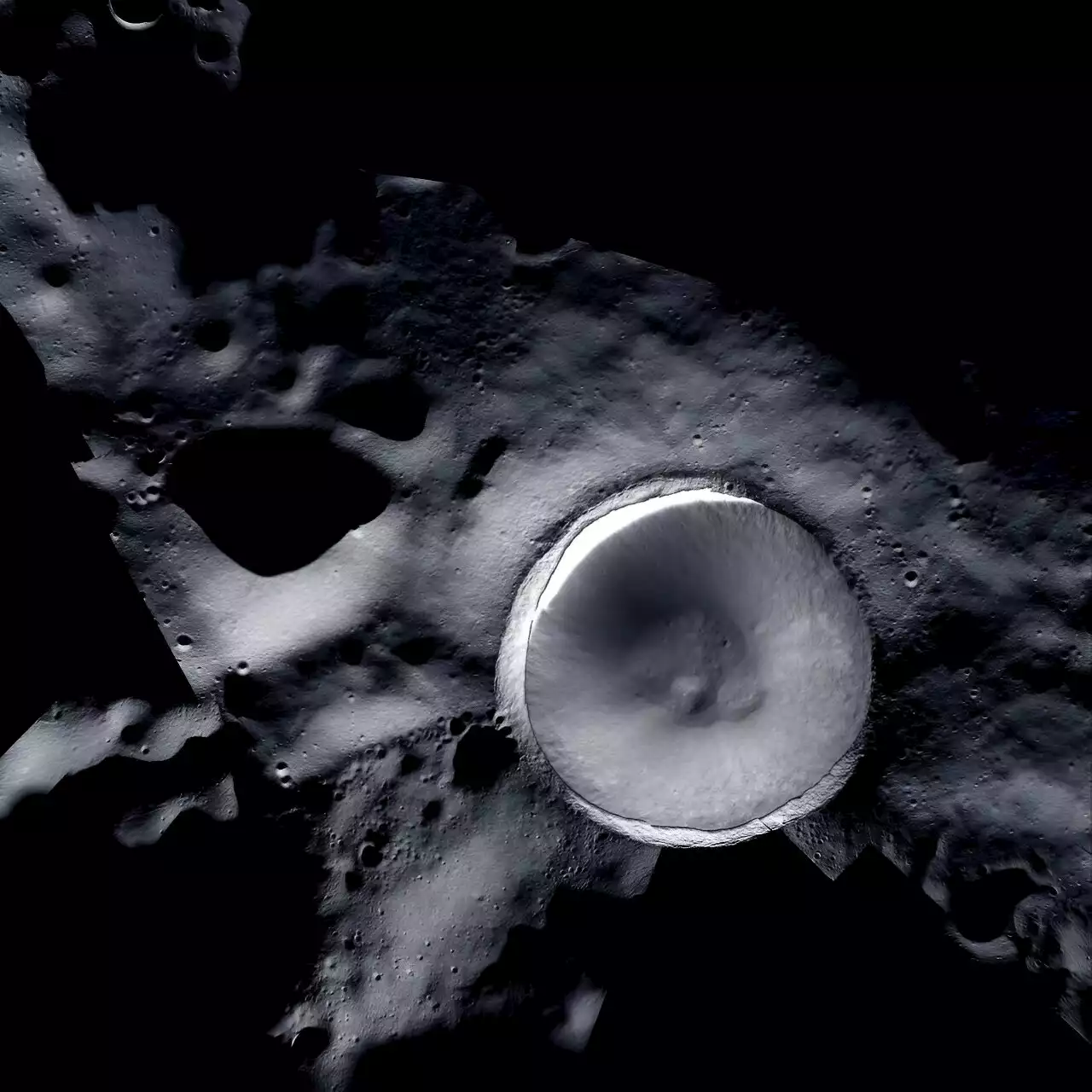 The darkest parts of the moon are revealed with NASA's new camera