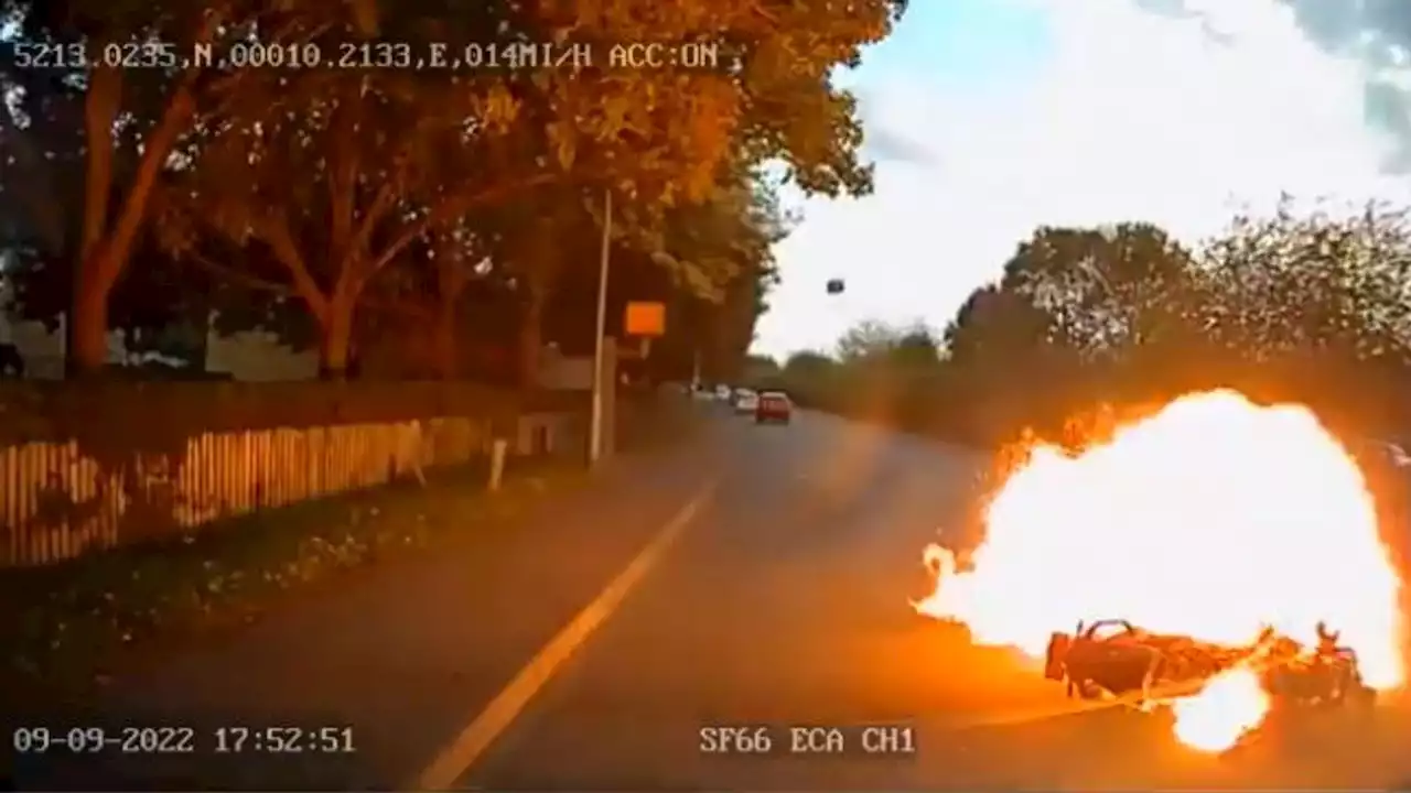 Motorcyclist who lost toe in 'fireball' smash in Cambridge is fined