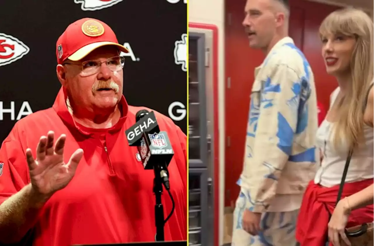 Chiefs coach's four-word comment on Kelce and Swift leaves room in hysterics