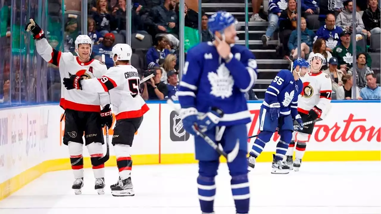 Jakob Chychrun scores twice including overtime winner as Ottawa Senators beat Toronto Maple Leafs