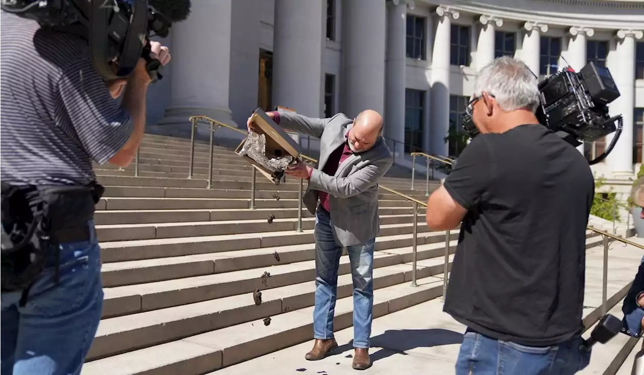 Frustrated Denver CEO dumps human poop from homeless on city hall steps