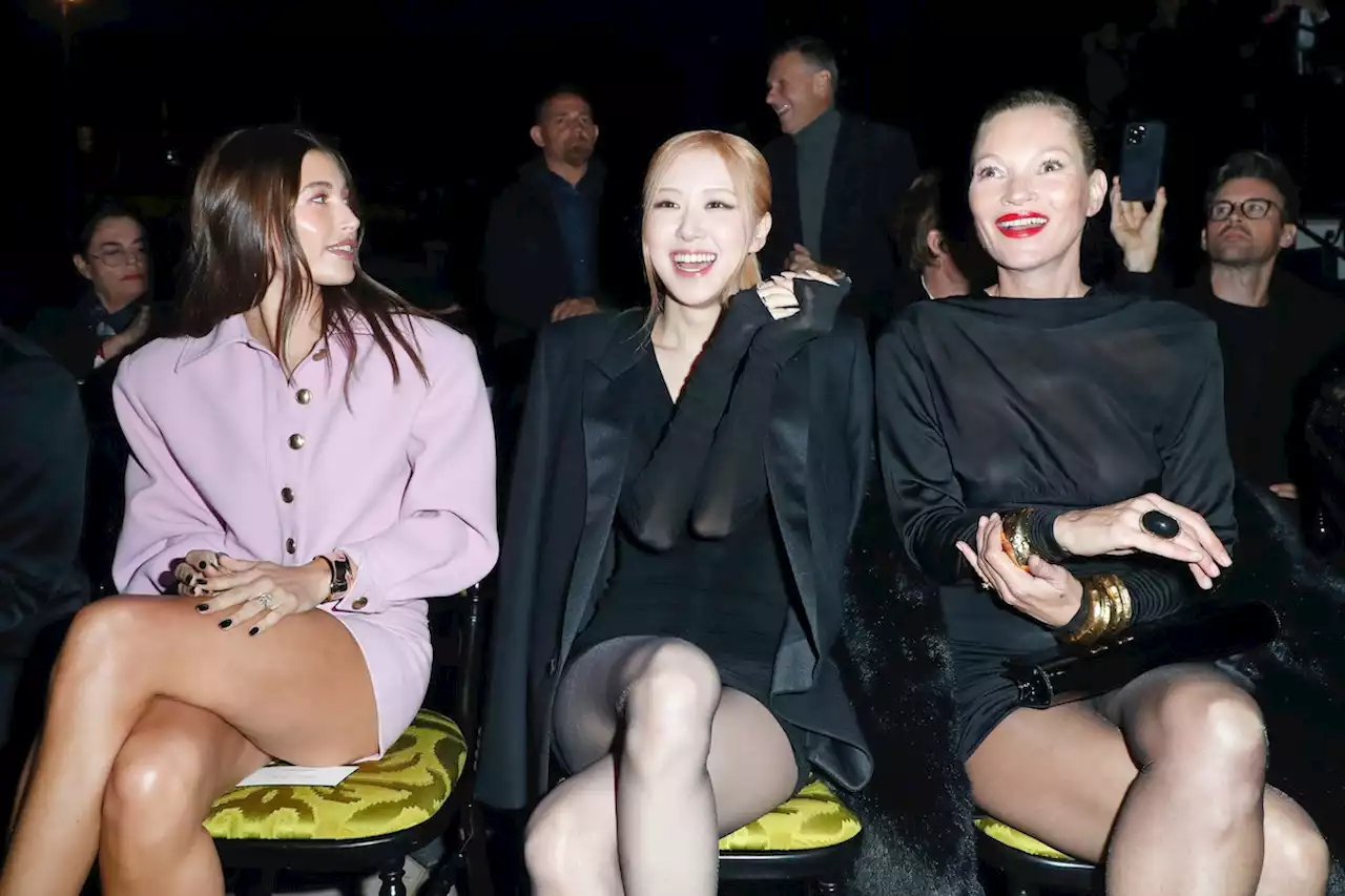 Rosé, Hailey Bieber & Kate Moss Meet Up (Again) At the Saint Laurent Show