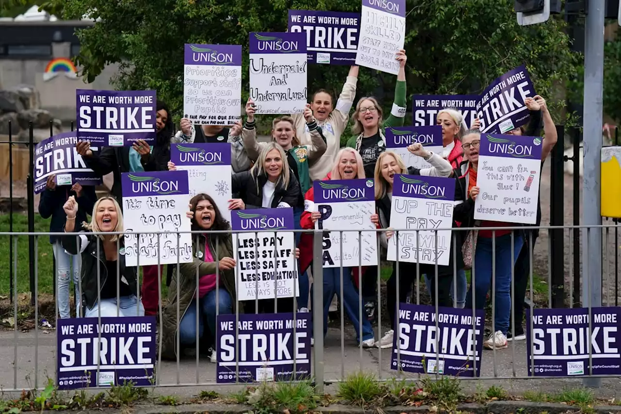 Scottish school support staff strike as union urges 'significantly' better pay offer