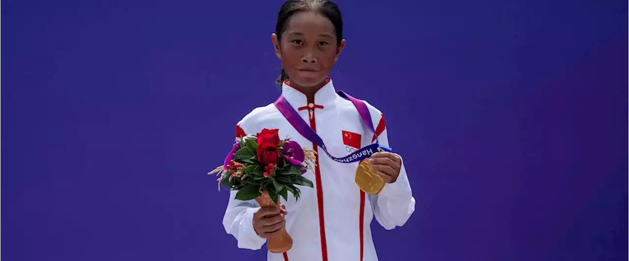 13-year-old Chinese skateboarder wins gold at Asian Games, eyes the Paris Olympics