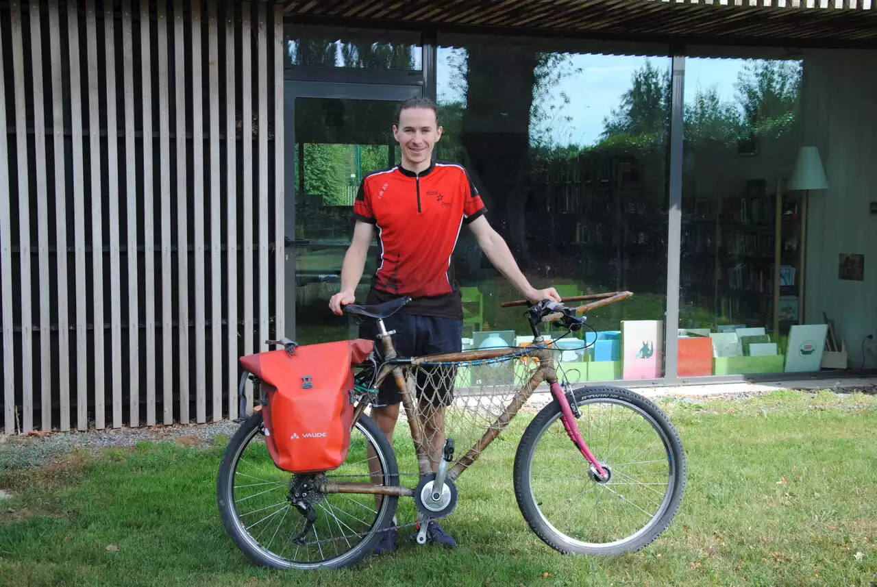 Défi cycliste : Antoine veut rouler jusqu'à Madagascar sur son vélo en bambou