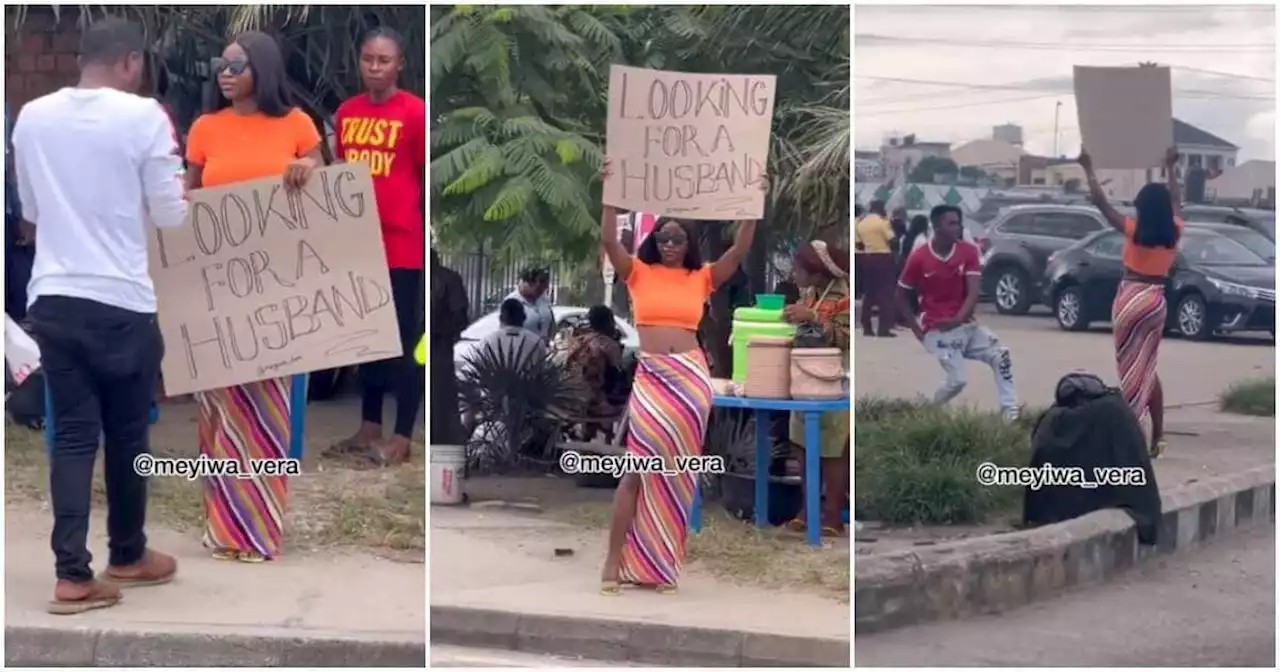 Lady takes to streets advertising for a husband, catches a bunch of 'proposals'