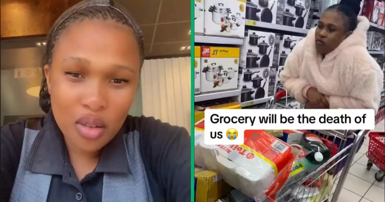 Mzansi woman feels the pinch of high grocery prices while shopping in funny clip