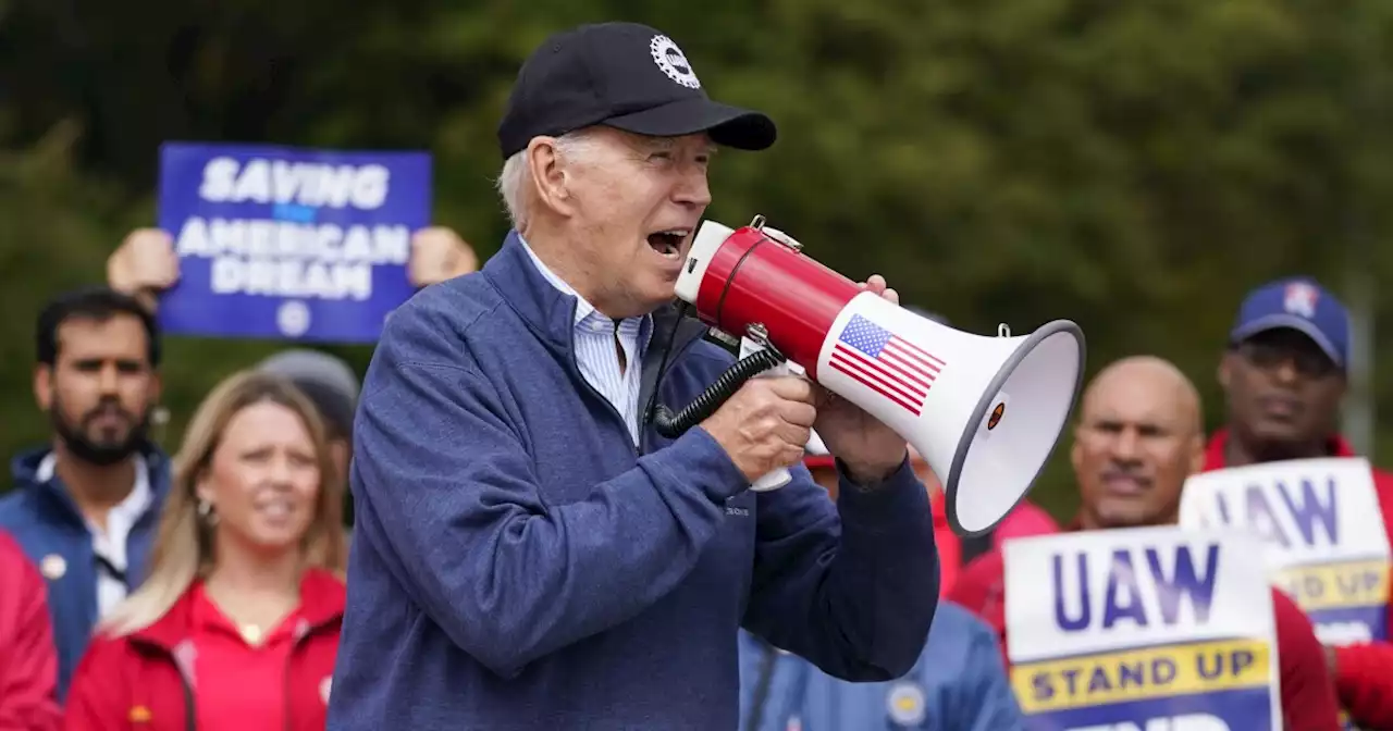 Republicans attack Biden policies after he joins picket line with striking UAW members