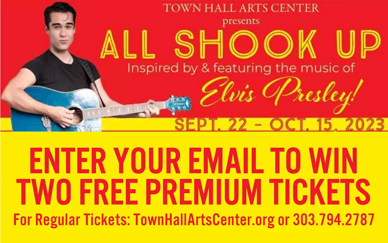 Enter your email to win two free premium tickets to 'All Shook Up' at the Town Hall Arts Center!