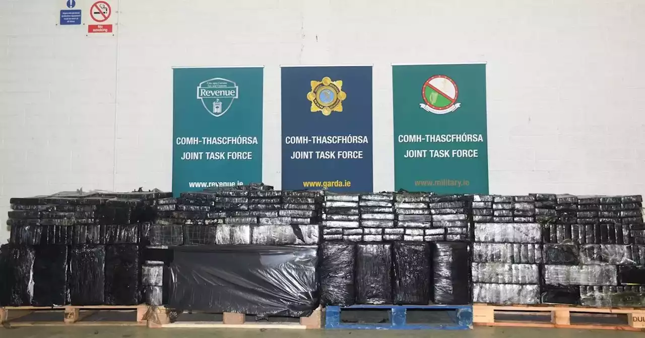 Pictured: Ireland's biggest ever drug seizure as Irish link to haul probed