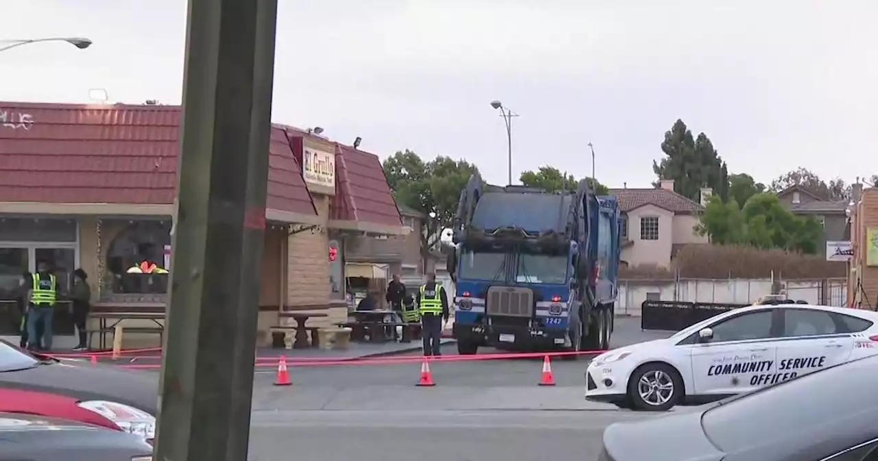 Update: Garbage truck driver hits, kills pedestrian in East San Jose