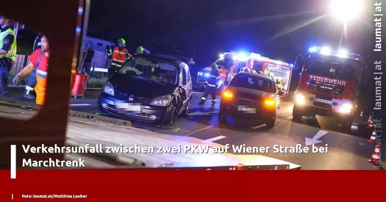 Verkehrsunfall zwischen zwei PKW auf Wiener Straße bei Marchtrenk