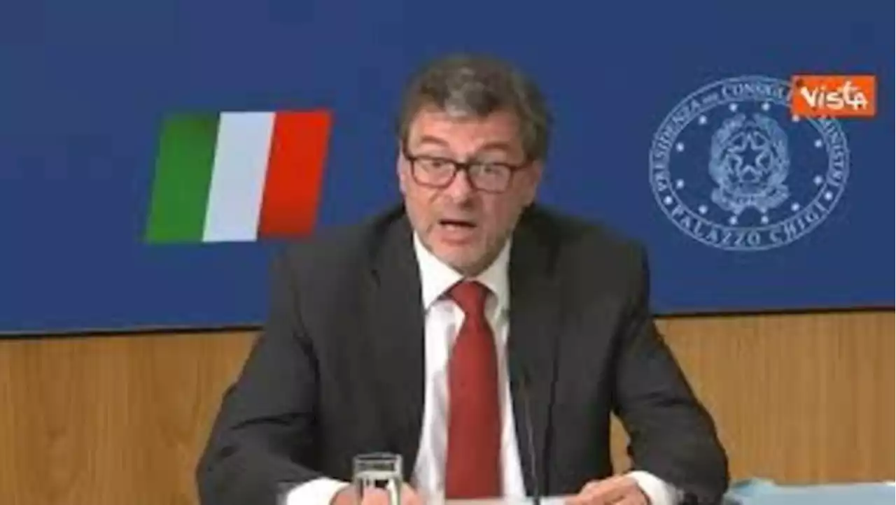 Giorgetti: 'Deficit sale al 5,3% per effetto del Superbonus, senza sarebbe al 4,5%'