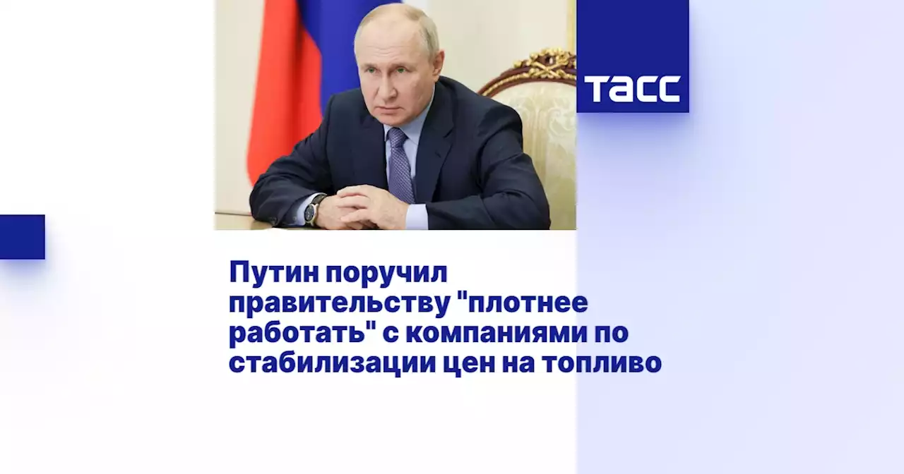 Путин поручил правительству 'плотнее работать' с компаниями по стабилизации цен на топливо