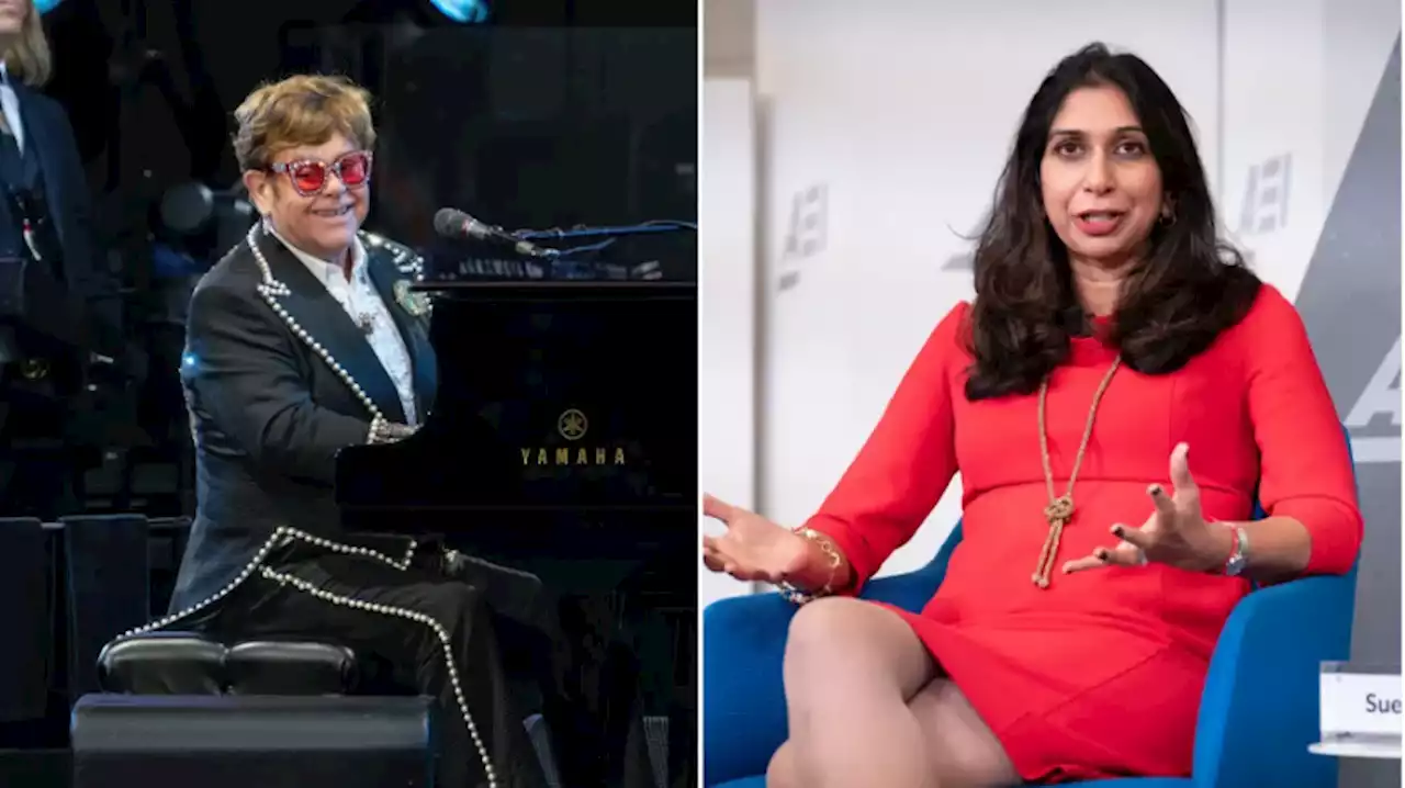 Braverman defends comments on gay asylum seekers after Elton John leads criticism