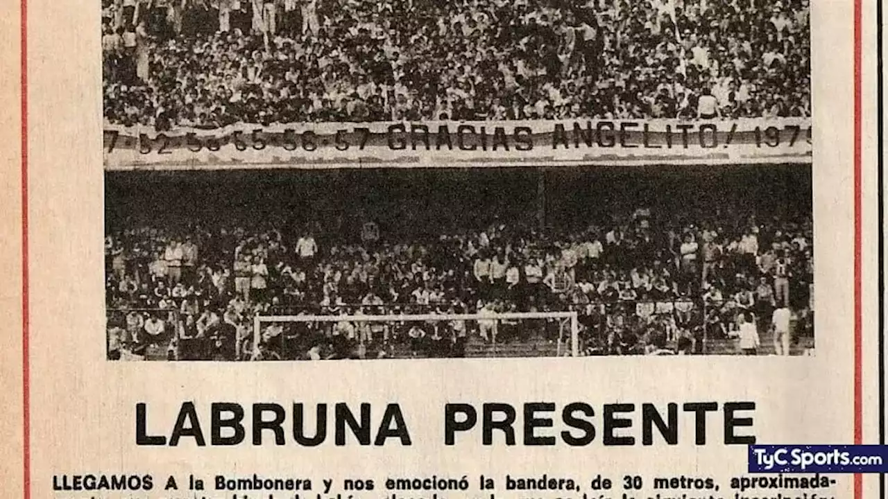 El día que River homenajeó a Labruna con una bandera en el Superclásico ante Boca