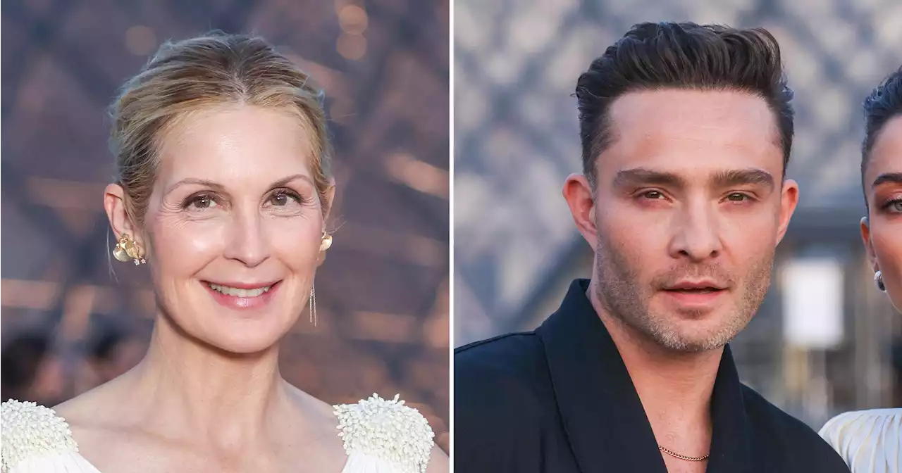 Kelly Rutherford and Ed Westwick Reunite at Paris Fashion Week