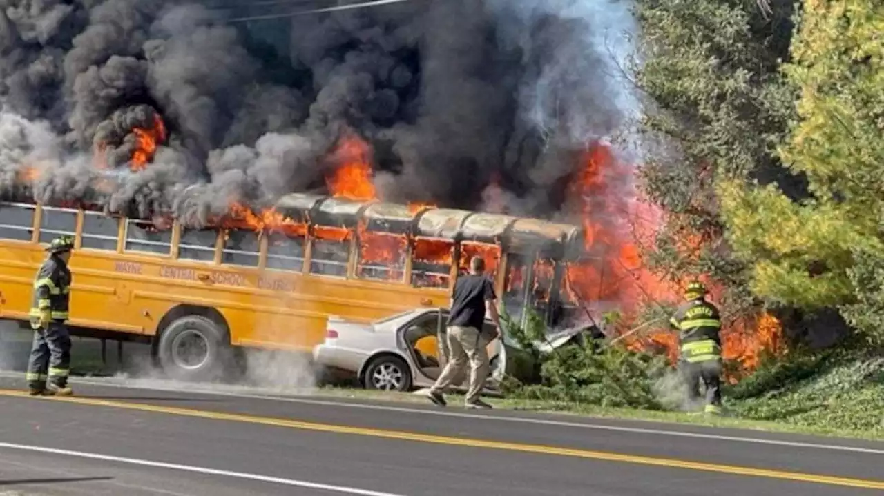 Chaperones, school bus driver credited with saving kids from fiery, deadly crash