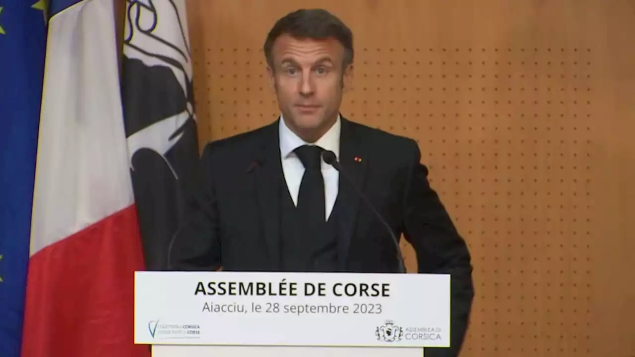 Emmanuel Macron propose 'l'entrée de la Corse dans notre Constitution'