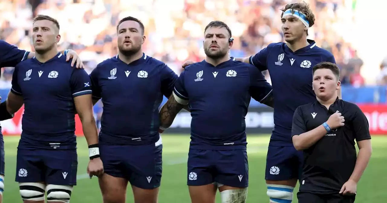 Young rugby fan leads Scotland onto pitch after sport 'transformed his life'