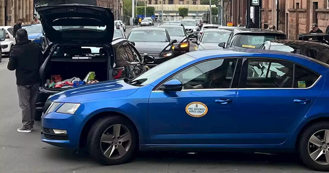 Glasgow Uber drivers protest as they feel 'forced' to work up to 100-hour weeks