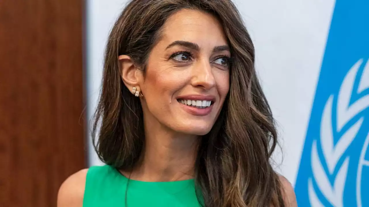 Amal Clooney is a total goddess in elegant dress for important appearance