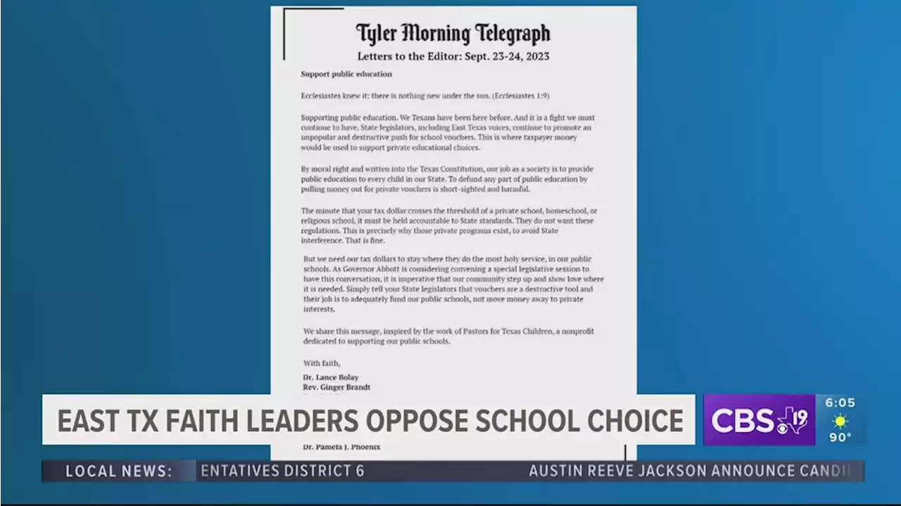 Texas faith leaders oppose school choice