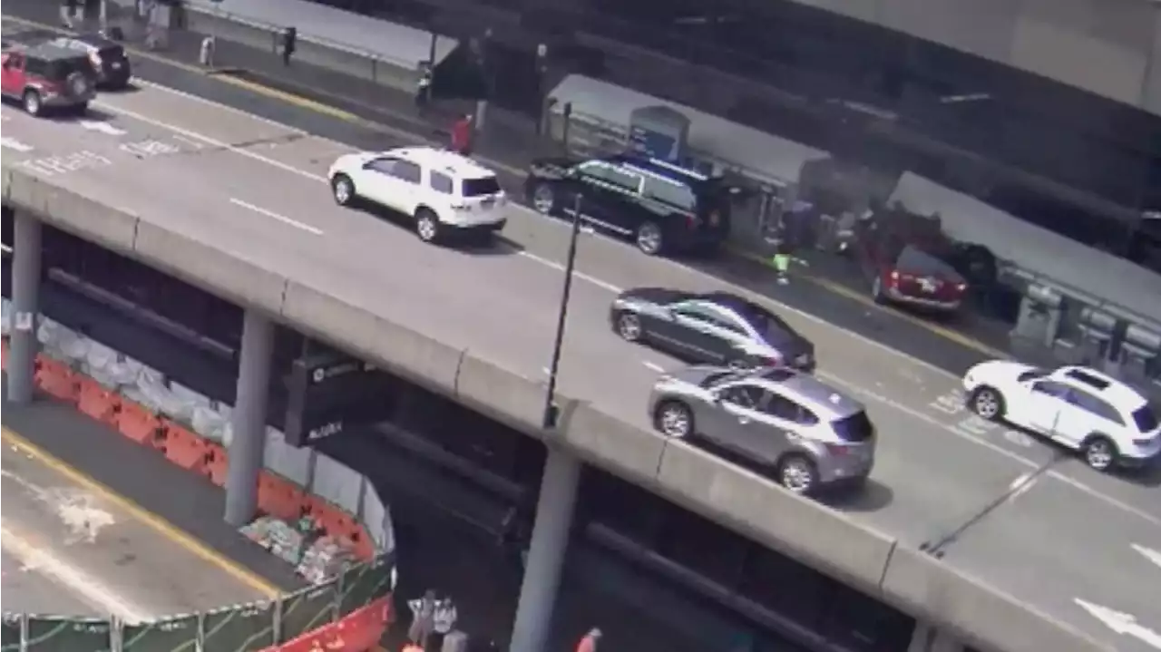 Video shows moments leading up to car crash that critically injured child at Sea-Tac Airport