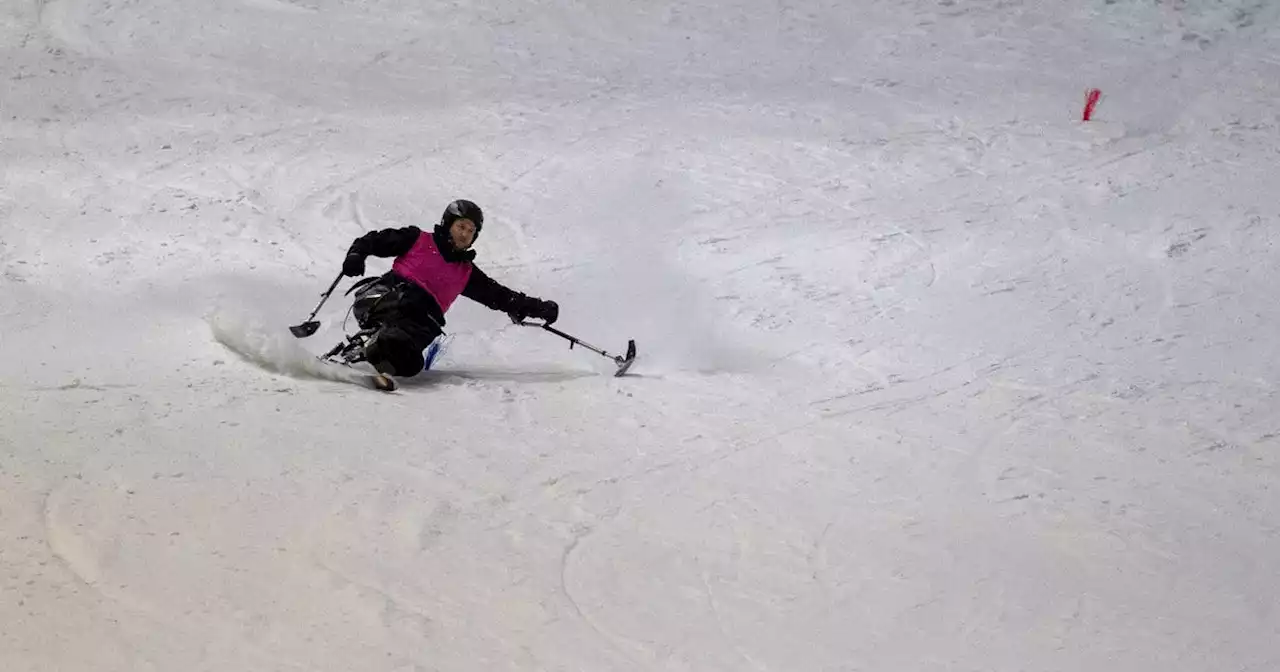 Disability snowsport skiers smash sit ski world record