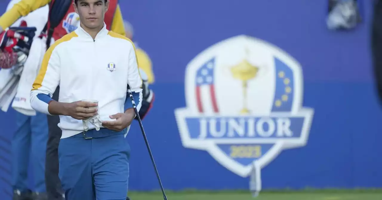 Ukrainian junior golfer gains attention but war not mentioned by Team Europe at Ryder Cup