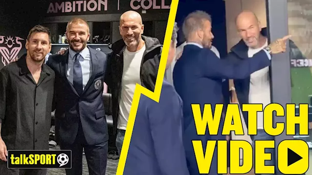 Zinedine Zidane watches Inter Miami and meets David Beckham and Lionel Messi