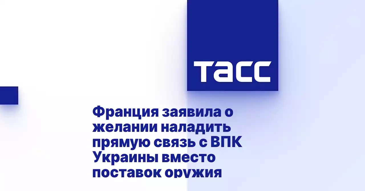 Франция заявила о желании наладить прямую связь с ВПК Украины вместо поставок оружия