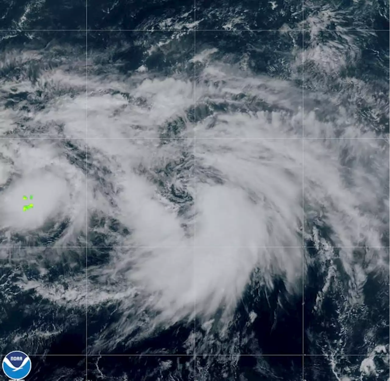 Tropical Storm Rina forms in the Atlantic Ocean, trailing Tropical Storm Philippe