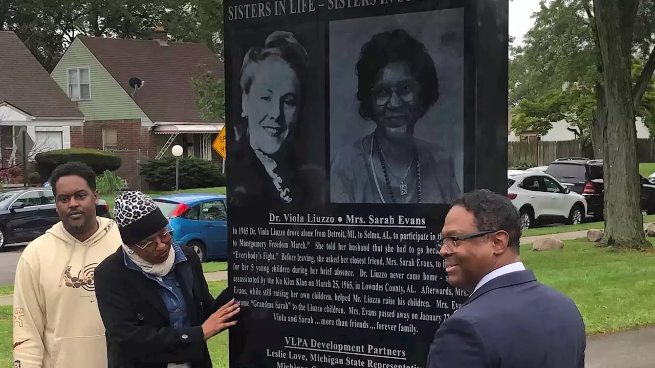 Monument honoring slain civil rights activist Viola Liuzzo and friend is unveiled in Detroit park