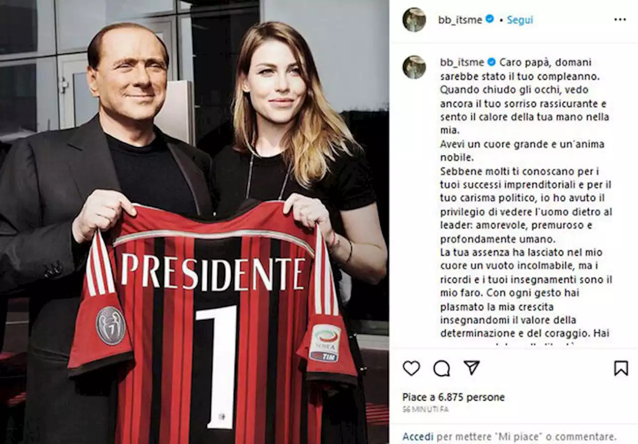 Berlusconi avrebbe compiuto 87 anni, i ricordi dalla figlia Barbara a Marta Fascina - Notizie