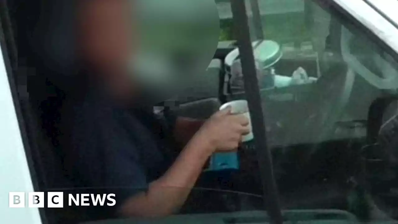 M6 driver caught drinking tea at wheel handed fine