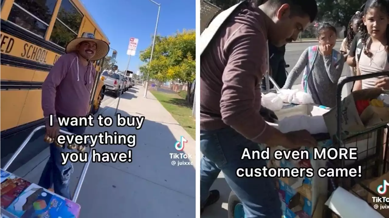 TikTok star Juixxe surprises ice cream man, kids outside San Diego elementary school