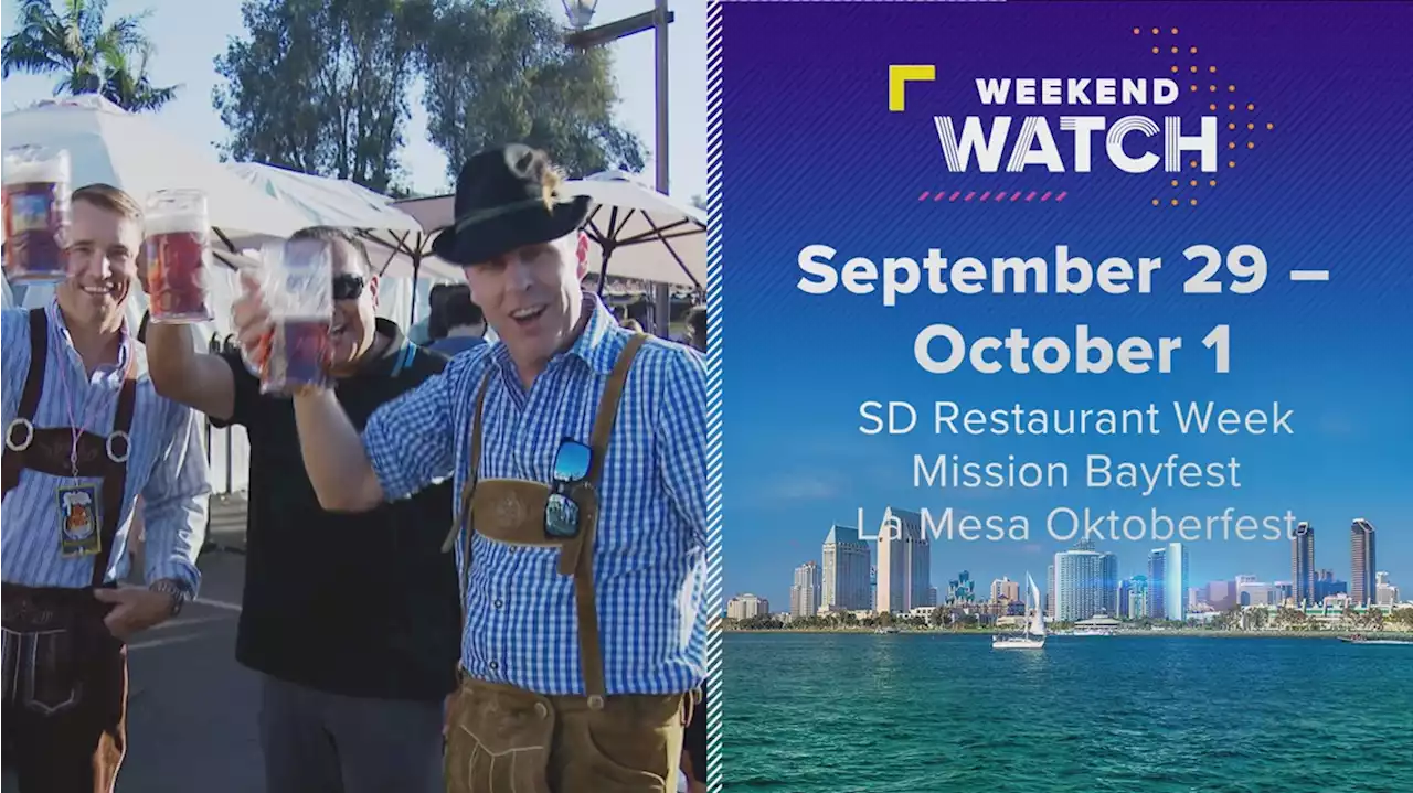 Weekend Watch September 29 - October 1 | Things to do in San Diego