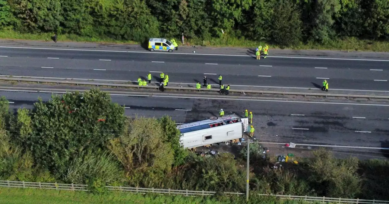 Boy left with life-changing injuries after school bus crashes on M53