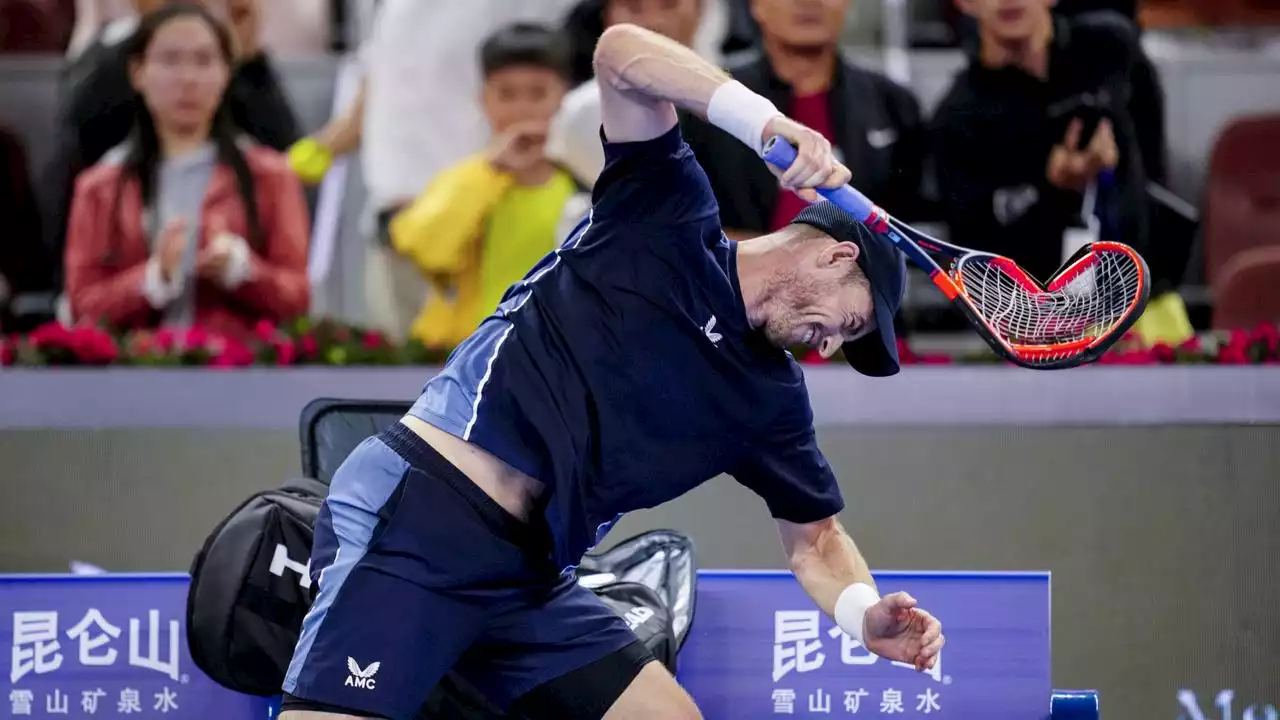 Murray explodes in fit of rage after dropping three match points in loss to Aussie star