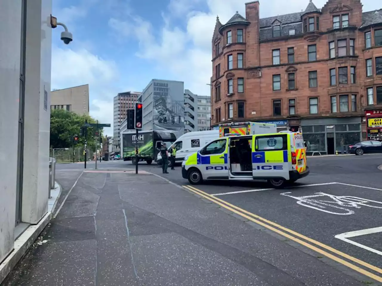 Road closed and buses diverting due to 'incident' in Glasgow