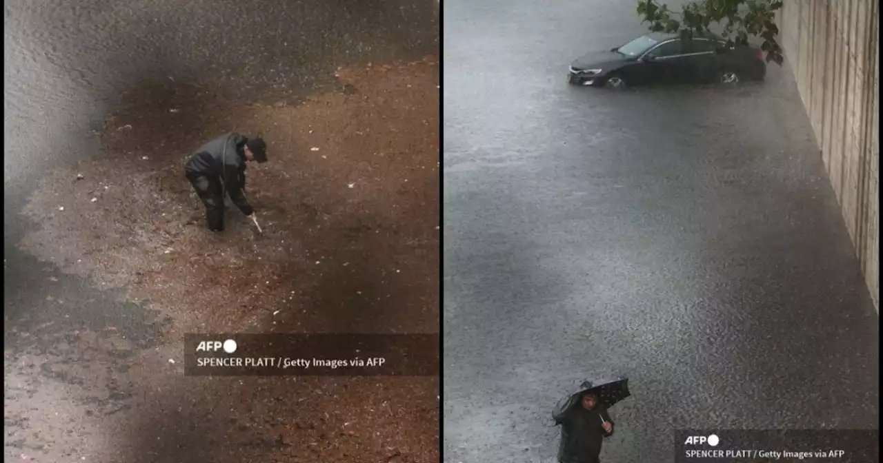 [Video] Lluvias tienen inundadas las calles Nueva York: se formaron verdaderos arroyos